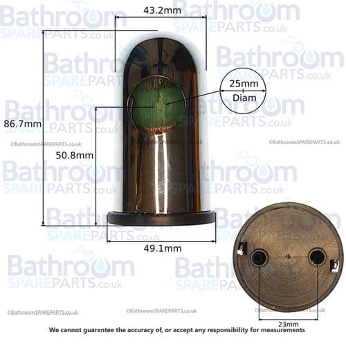 Shower Rail Support Pillar Top Wall Bracket For Shower Sliding Rail - Chrome BSPS002