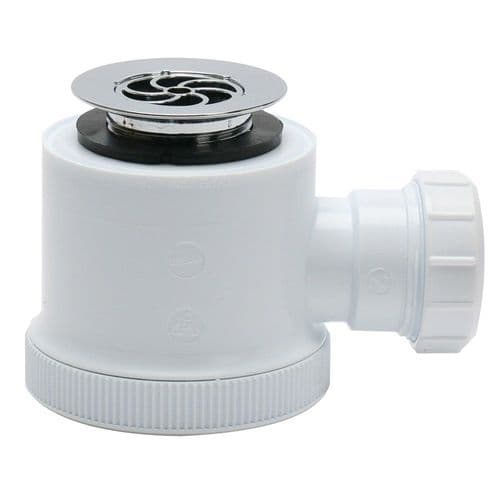 Shower Trap 70mm Flange With Chrome Grid ZB36320DB