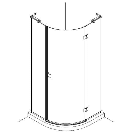 Simpsons Design Quadrant Single Door Shower Enclosure 1200 x 900mm