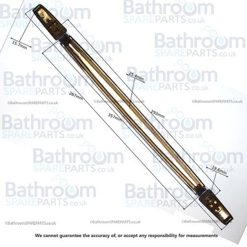 Slim Flat 360mm Chrome Bath Grips BSPGRIP001