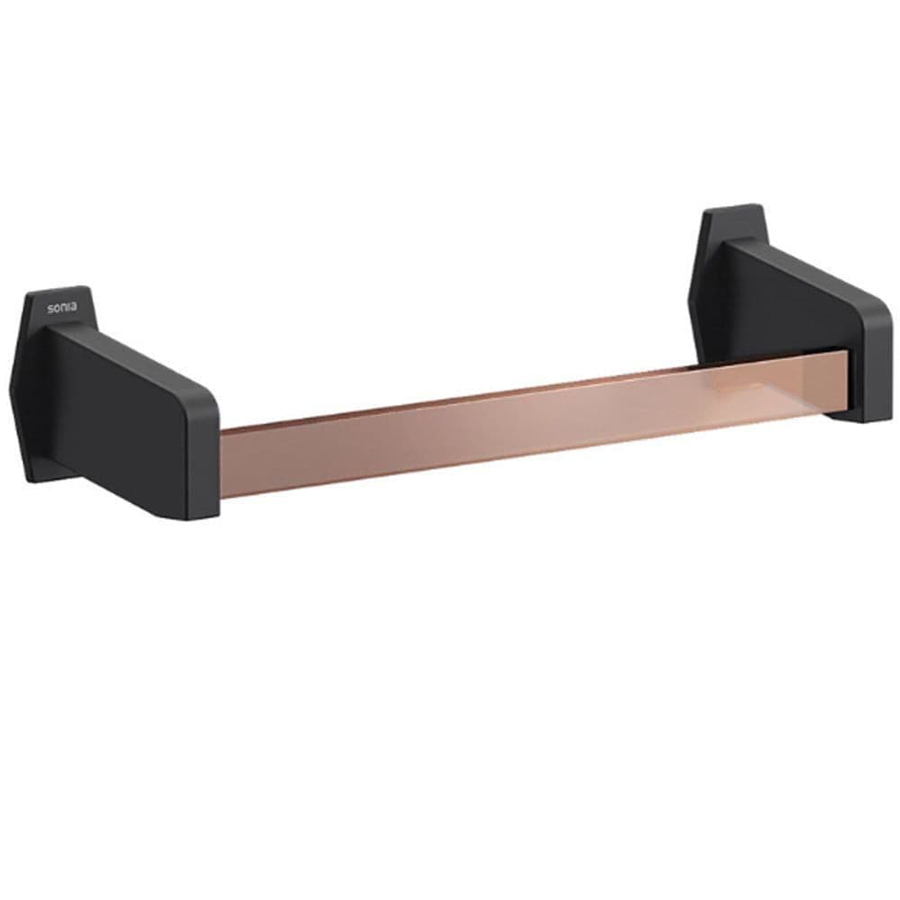 Sonia Luce Towel Rail 35cm Black/ Bronze - 182541