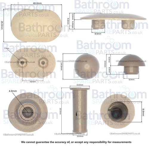 Sottini Alto seat cover buffers - set of 4 plus 2 sleeves - pre 2010 EV03867