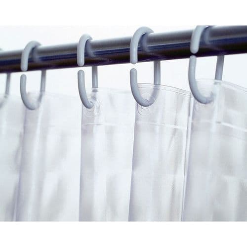 Splash C-Type Shower Curtain Rings x12 White 500501