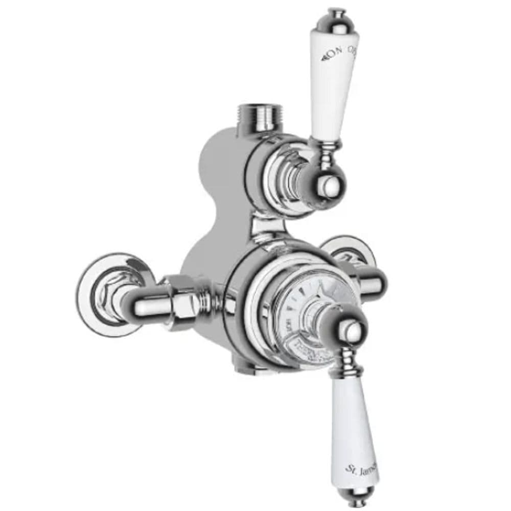 St James Traditional Exposed Thermostatic Shower Valve London Lever ...