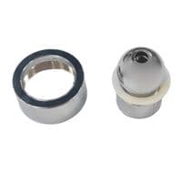 Swivel Ball Joint Chrome Shower Connector 1/2