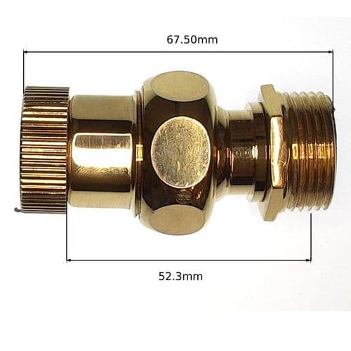 Swivel Ball Joint shower connector 52mm Gold EB805049GLD