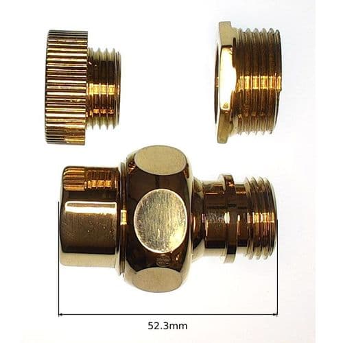 Swivel Ball Joint shower connector 52mm Gold EB805049GLD