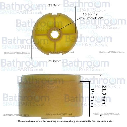 Tap Head Carrier 35mm 18 teeth 7.8mm Spline BSP92334800