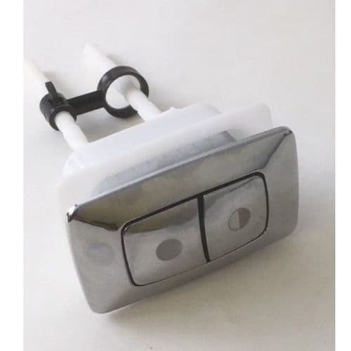 TC Chrome Rectangle Flush Button T7655 LAST ONE