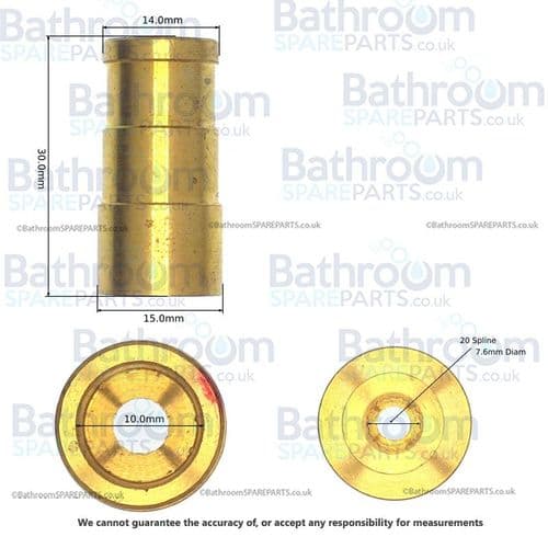 Thermostatic Stem Connector for Handle For Emotion Concealed CVP Valves  EB10012