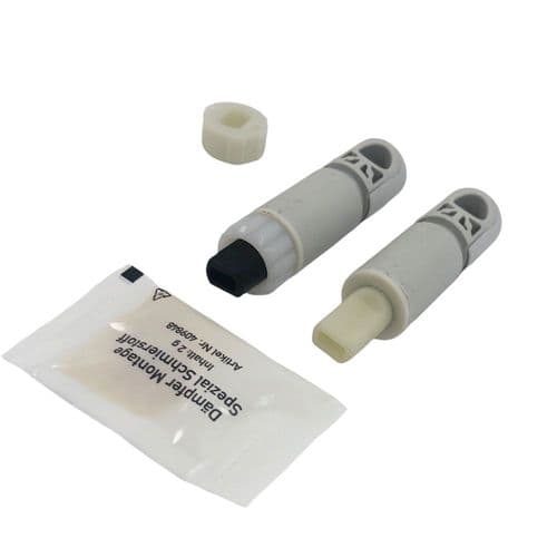 Toilet Seat Soft Close Damper Cylinder Set (Stainless Steel Caps) 409208 + 409205