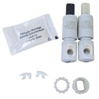 Toilet Seat Soft Close Damper Cylinders (Nylon Caps) 410227 + 410229