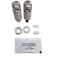 Toilet Seat Soft Close Damper Cylinders (Stainless Steel Caps) 409874 + 409881
