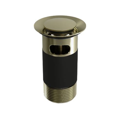 Top-Fix Basin Waste Brushed Brass Clicker Slotted TFIXBS6