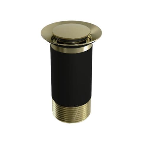 Top-Fix Basin Waste Brushed Brass Clicker Unslotted TFIXBU6