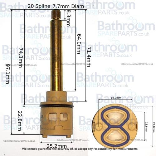 Tre Mercati Angle Diverter Cartridge D001