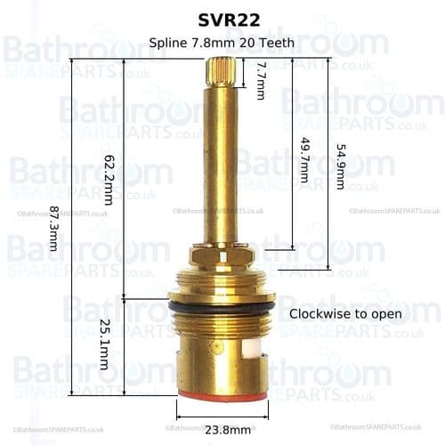 Ultra Replacement Diverter Anti-Clockwise Close Valve SVR22W