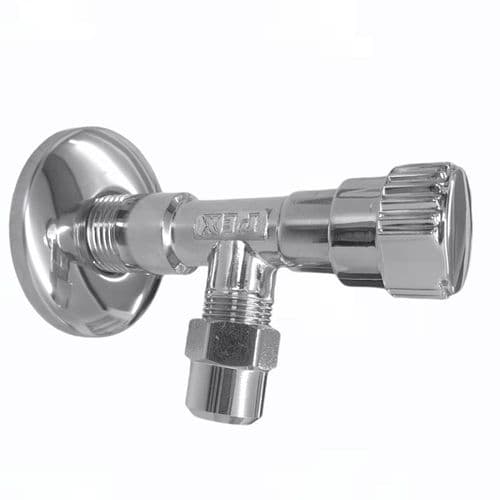 Vado Chrome Plated Mini Angle Valve Wall Mounted 1/2" x 3/8" (10mm Compression) PEX-228-C/P