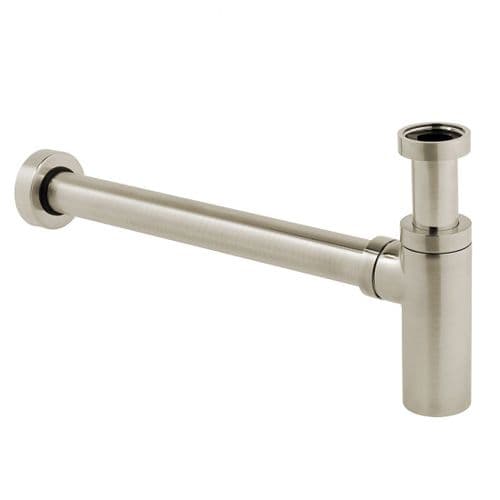 Vado Contemporary Round Brushed Nickel Bottle Trap IND-461/UK-1.1/4-BRN