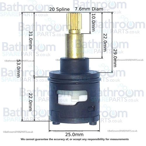 Vado Diverter Cartridge SG-801-25/2SX