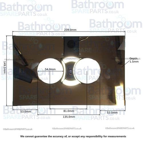 Vado Single Outlet Back Plate CEL-0010/SQ-C/P