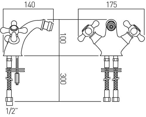 Vado Victoriana Mono Bidet Mixer VIC-110-C/P Spare Parts