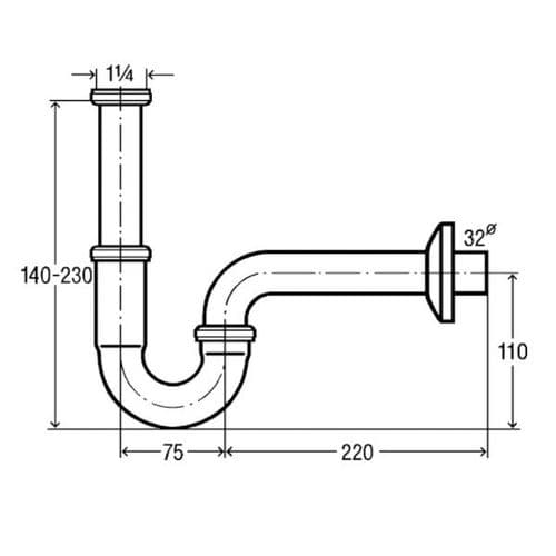 Viega Adjustable Basin Trap 120mm 10572
