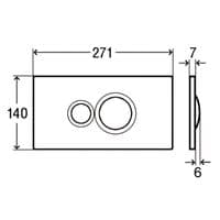 Viega Flush Plate Visign Style 10 Matt Chrome VI596347