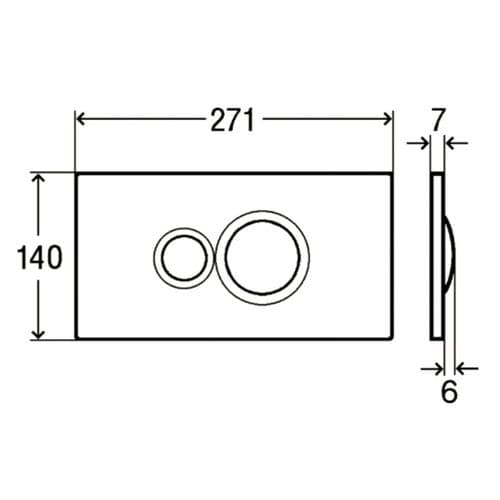 Viega Flush Plate Visign Style 10 Matt Chrome VI596347