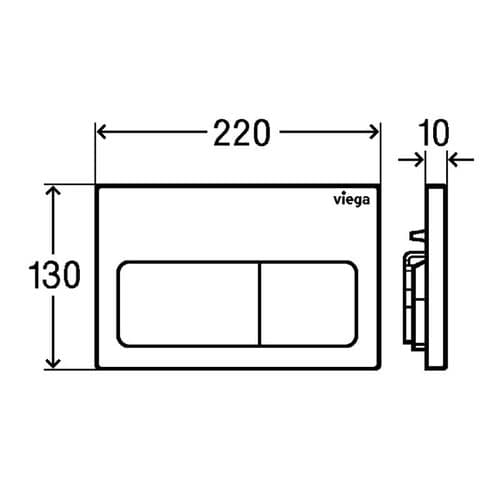 Viega Visign 5 Flush Plate Matt Chrome 773717