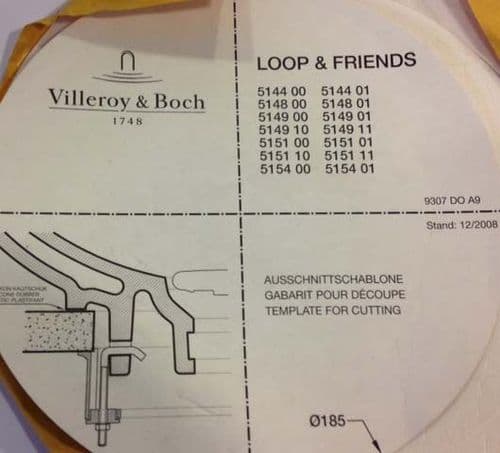 Villeroy & Boch Basin Fixing Kitfor LOOP SURFACE-MTD 9222.17.00