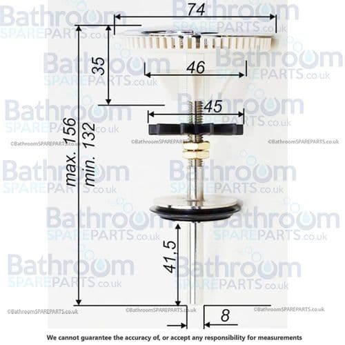 Villeroy & Boch Chrome Drain Plug UPCOM0011
