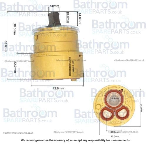 Villeroy & Boch Hype Single lever Shower Mixer replacement cartridge 9015050500190