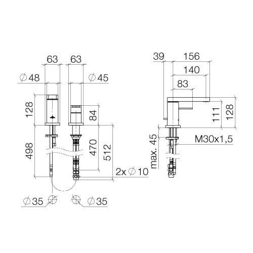 Villeroy & Boch Just Two-Hole Single-Lever Basin Mixer 32513965 