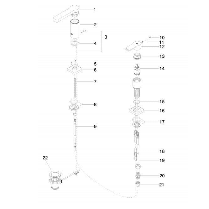 Villeroy & Boch Just Two-Hole Single-Lever Basin Mixer 32513965 