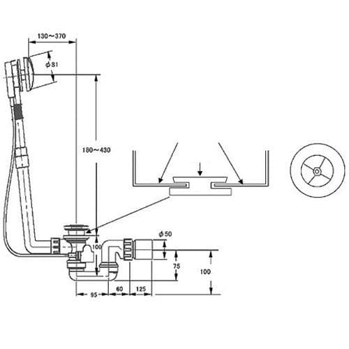 Villeroy & Boch Matching Waste/Overflow Combination Chrome U90950461