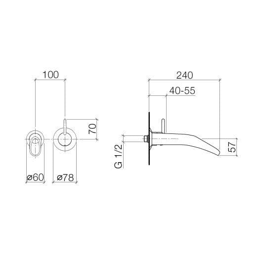 Villeroy & Boch Source Flow Wall-Mounted Single-Lever Washbasin 