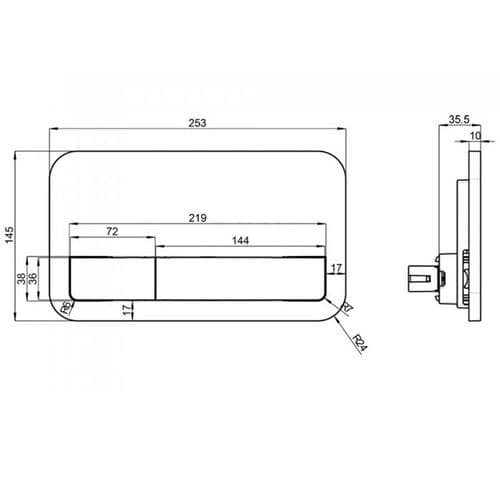 Villeroy & Boch ViConect E200 Flush Plate  White 9224.90.68