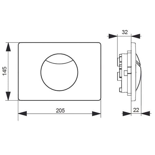 Villeroy & Boch ViConnect Round Flush Plate Chrome 9224 85 61