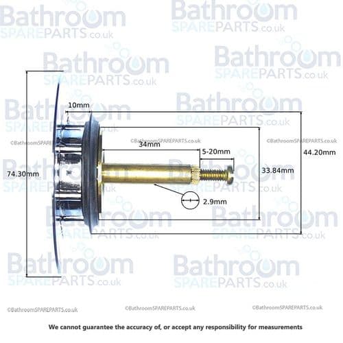 Villeroy & Boch Viega Bath Pop up Plug Standard bath waste  8855.03.61