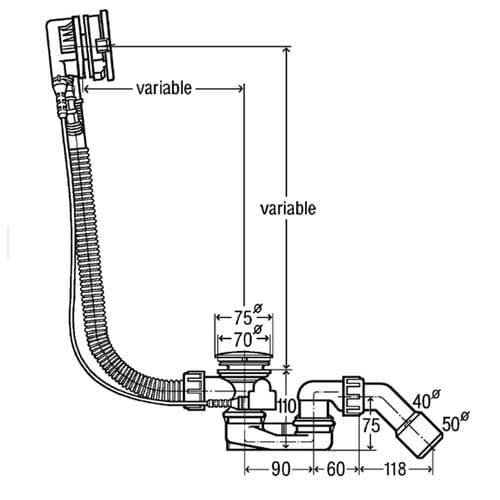 Villeroy & Boch Viega Complete Waste With Trio 9060.03.61