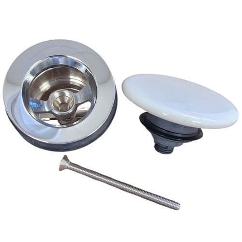 Villeroy & Boch White Ceramic Push-Open Basin Waste 8L033401