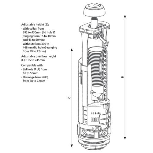 Vitra S20 OPTIMA  49 drop valve U32490007