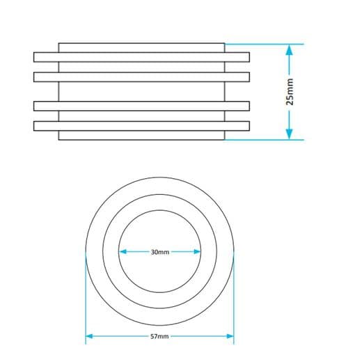 Viva Black Internal Flush Cone PP0004