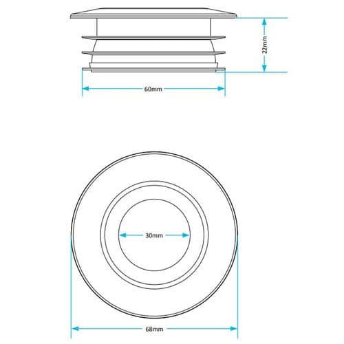 Viva Clear Internal Flush Cone PP0004/A