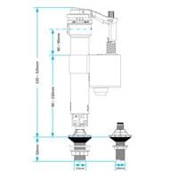 Viva  Skylo 4 In 1 Universal Fill Valve Side And Bottom Entry 1/2