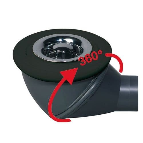 Wirquin James 90mm Chrome Plated Shower Waste with Solvent Weld Outlet 34230701