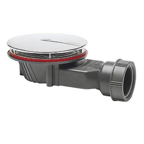 Wirquin Slim+ 90mm Chrome ABS Shower Waste 30723374