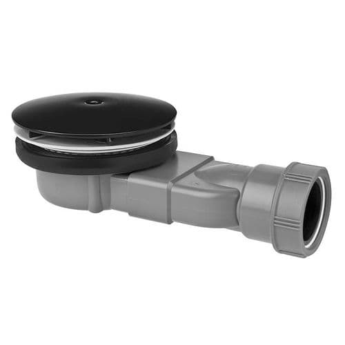 Wirquin Slim 90mm Shower Waste Black 30722860