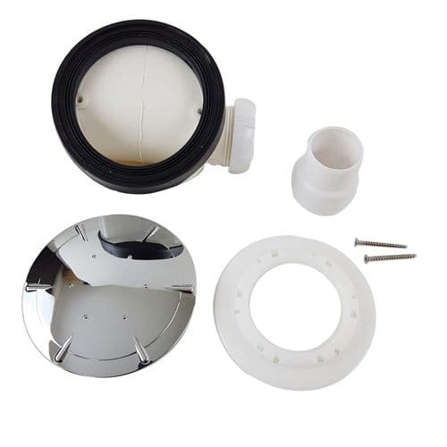 Wirquin Twisto 90mm Chrome Plated Shower Waste 34040601